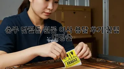 충주 단월동 원룸 이사, 용달 후기: 꿀팁 대방출!