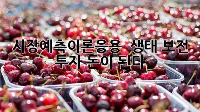 시장예측이론응용 🚀 생태 보전 투자, 돈이 된다?! 💰