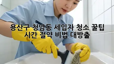 용산구 청암동 세입자 청소 꿀팁 ✨ 시간 절약 비법 대방출!